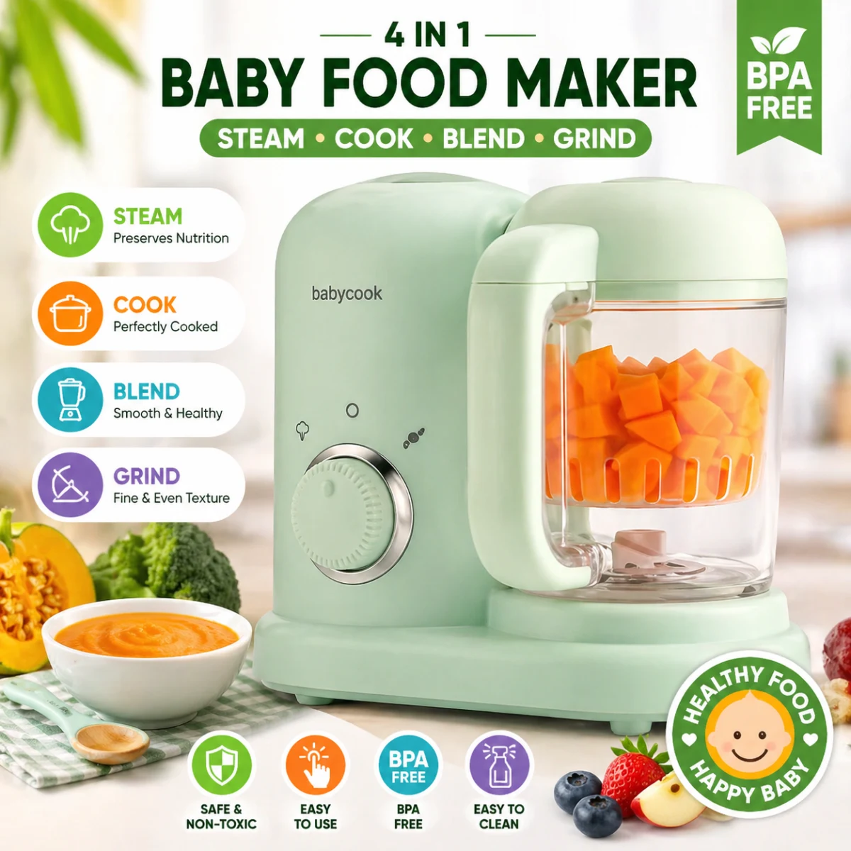 4-in-1 Baby Food Grinder - Image 3