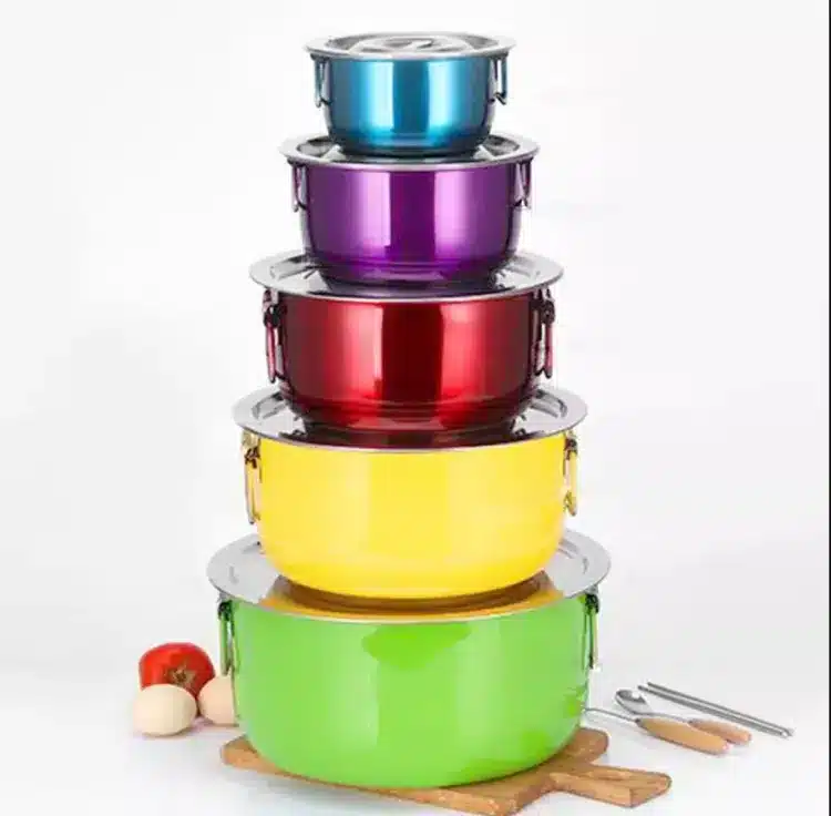 5 In 1 Colorful Pan set - Image 2