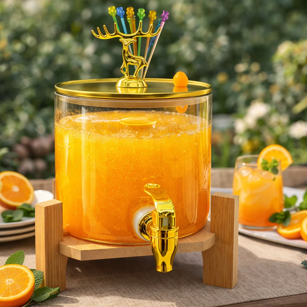 3.6 Liter Premium Borosilicate Glass Juice Dispenser with Stand - Image 3