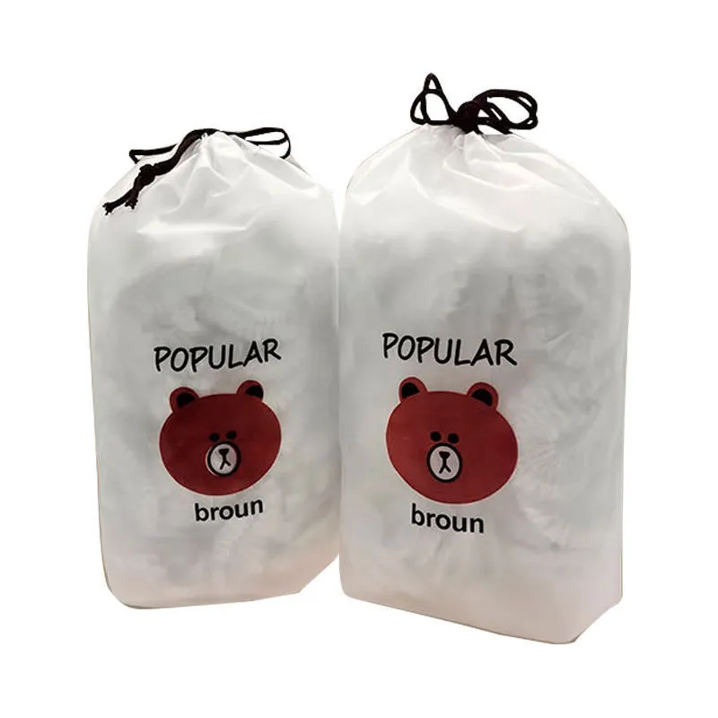 100PCS Premium Disposable Plastic Wrap for Food Preservation - Image 2