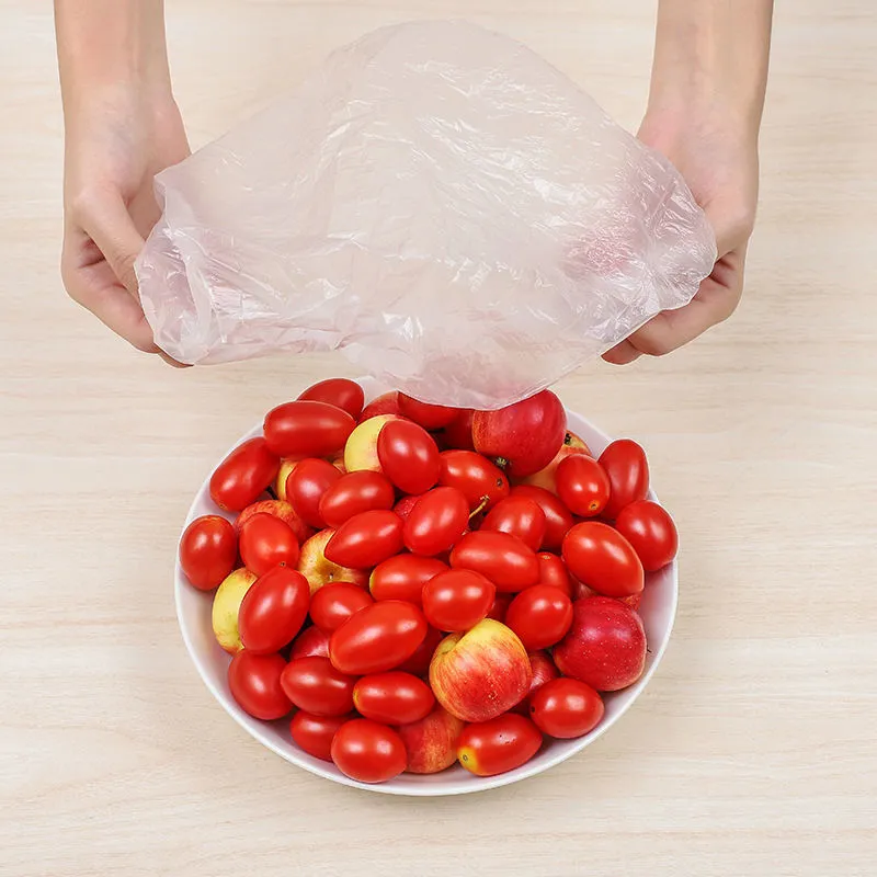 100PCS Premium Disposable Plastic Wrap for Food Preservation - Image 3