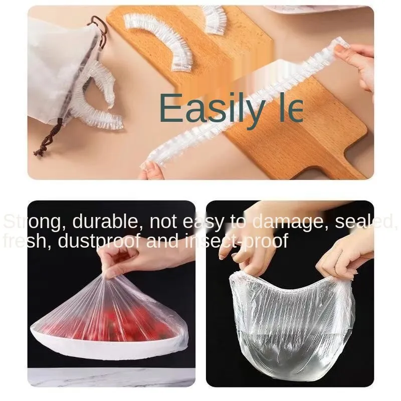 100PCS Premium Disposable Plastic Wrap for Food Preservation - Image 6