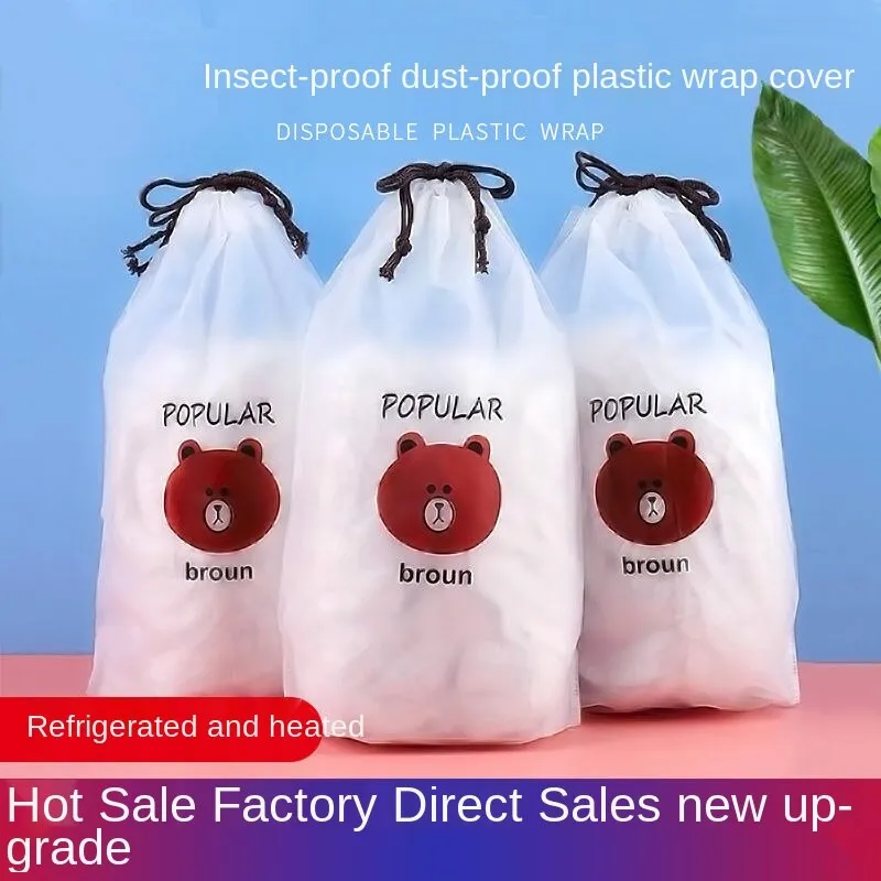 100PCS Premium Disposable Plastic Wrap for Food Preservation - Image 10