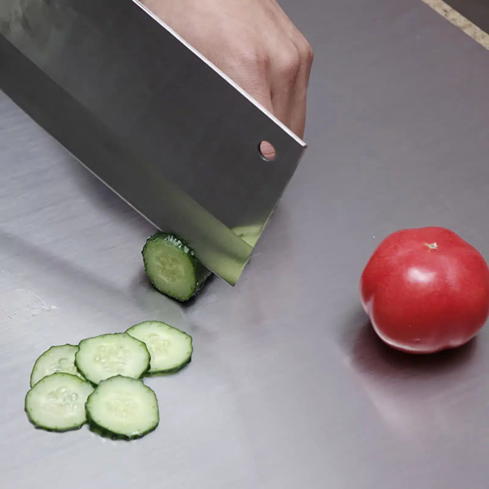 SS Steel Kitchen Chopping Board  Round 11.5 inch - Image 6
