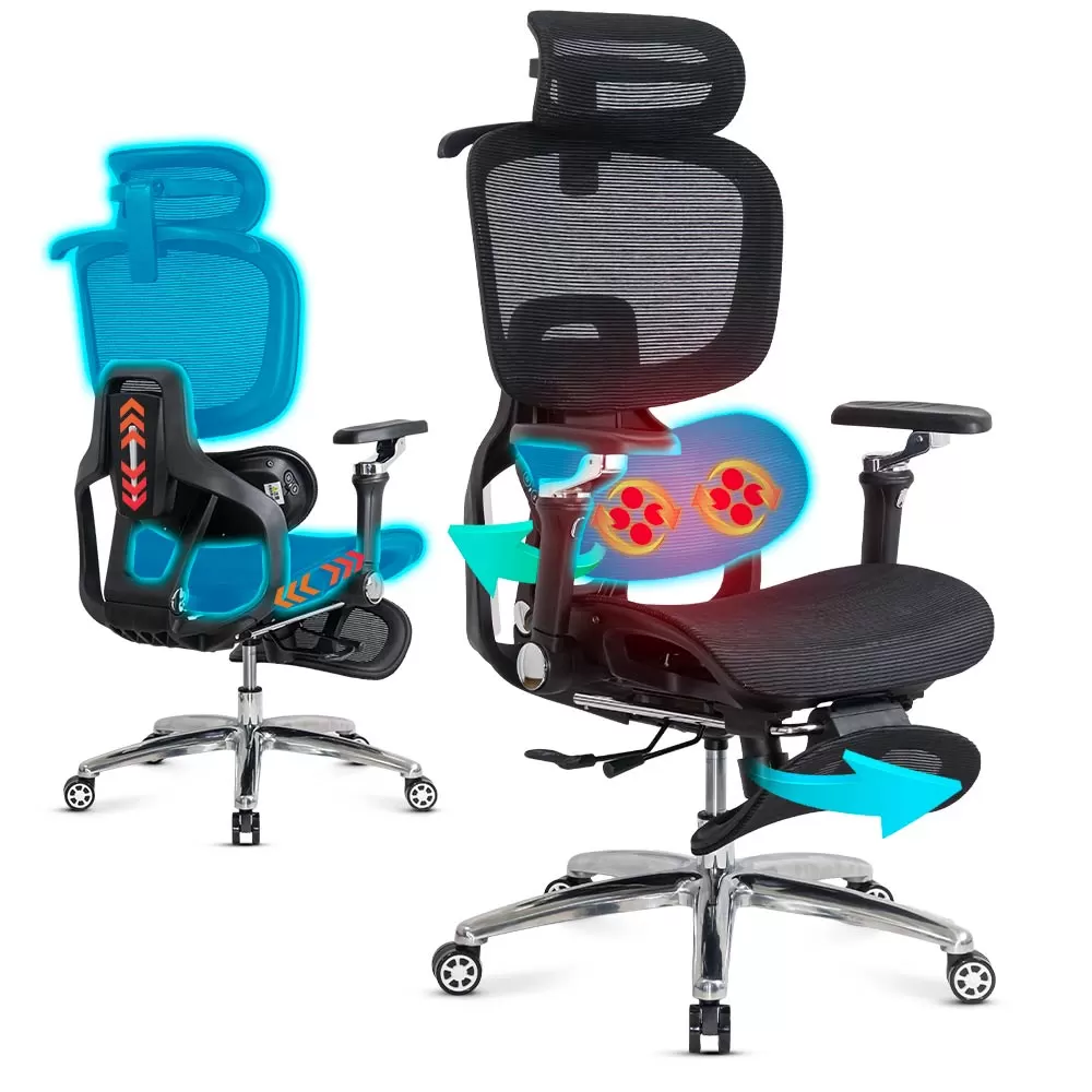 Top-Rated Ergonomic Mesh Chair 5-in-1 Comfort Edition – Premium Support & Smart Features - Image 19