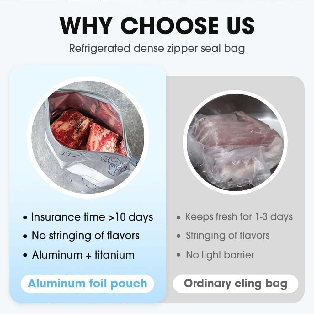 10-Pack Premium Aluminum Foil Bags for Food Storage - Image 10