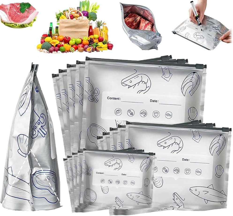 10-Pack Premium Aluminum Foil Bags for Food Storage - Image 12