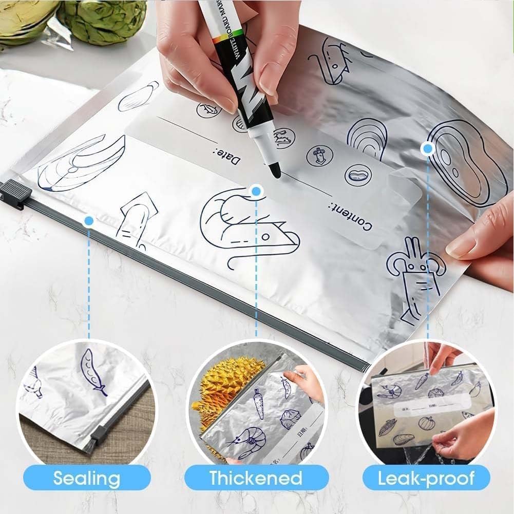 10-Pack Premium Aluminum Foil Bags for Food Storage - Image 11