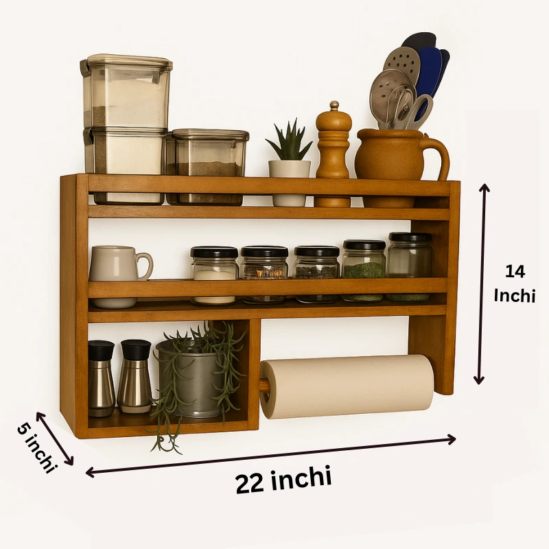 Wooden Kitchen Storage Rack - Image 4