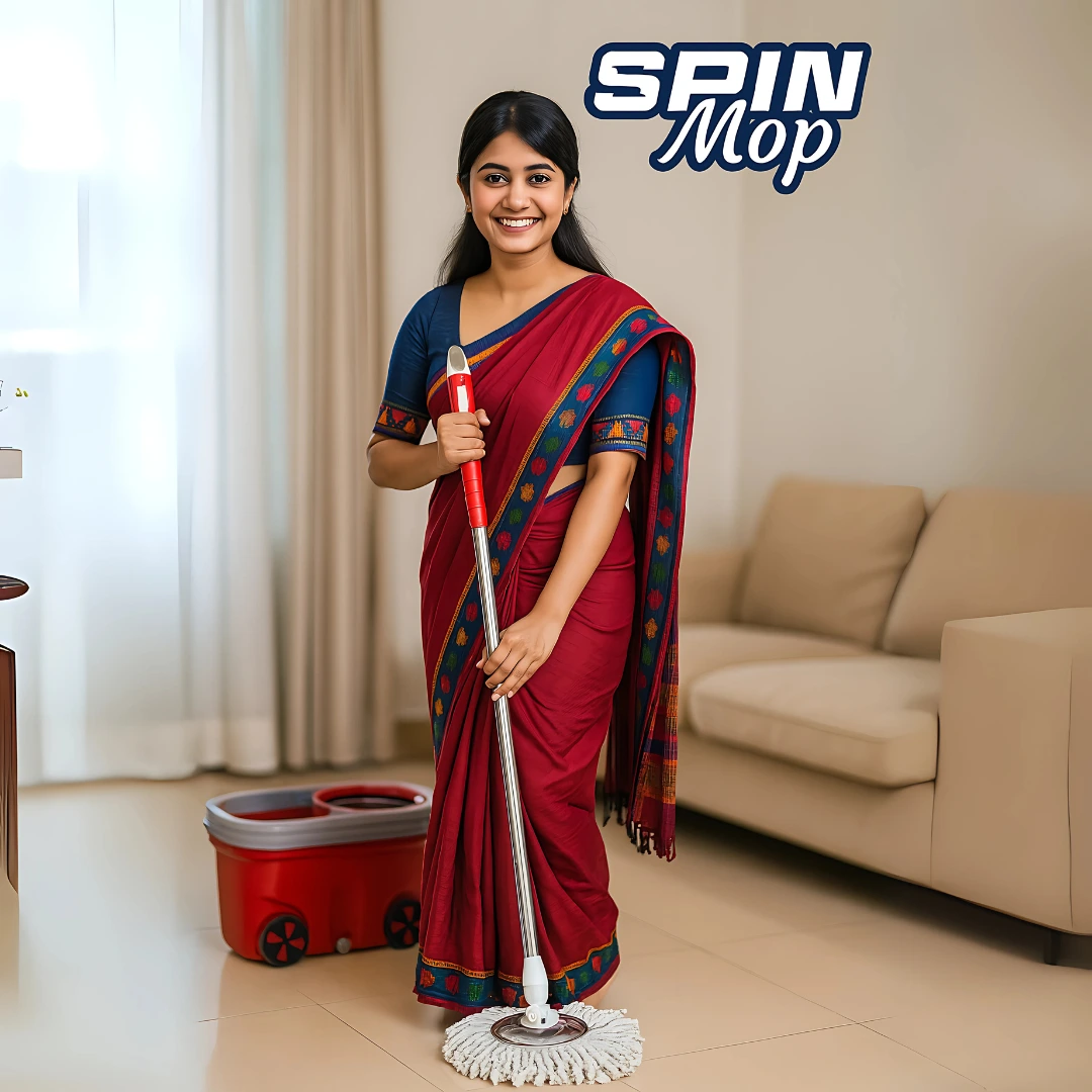 Premium Spin Mop With Buckets - Image 3