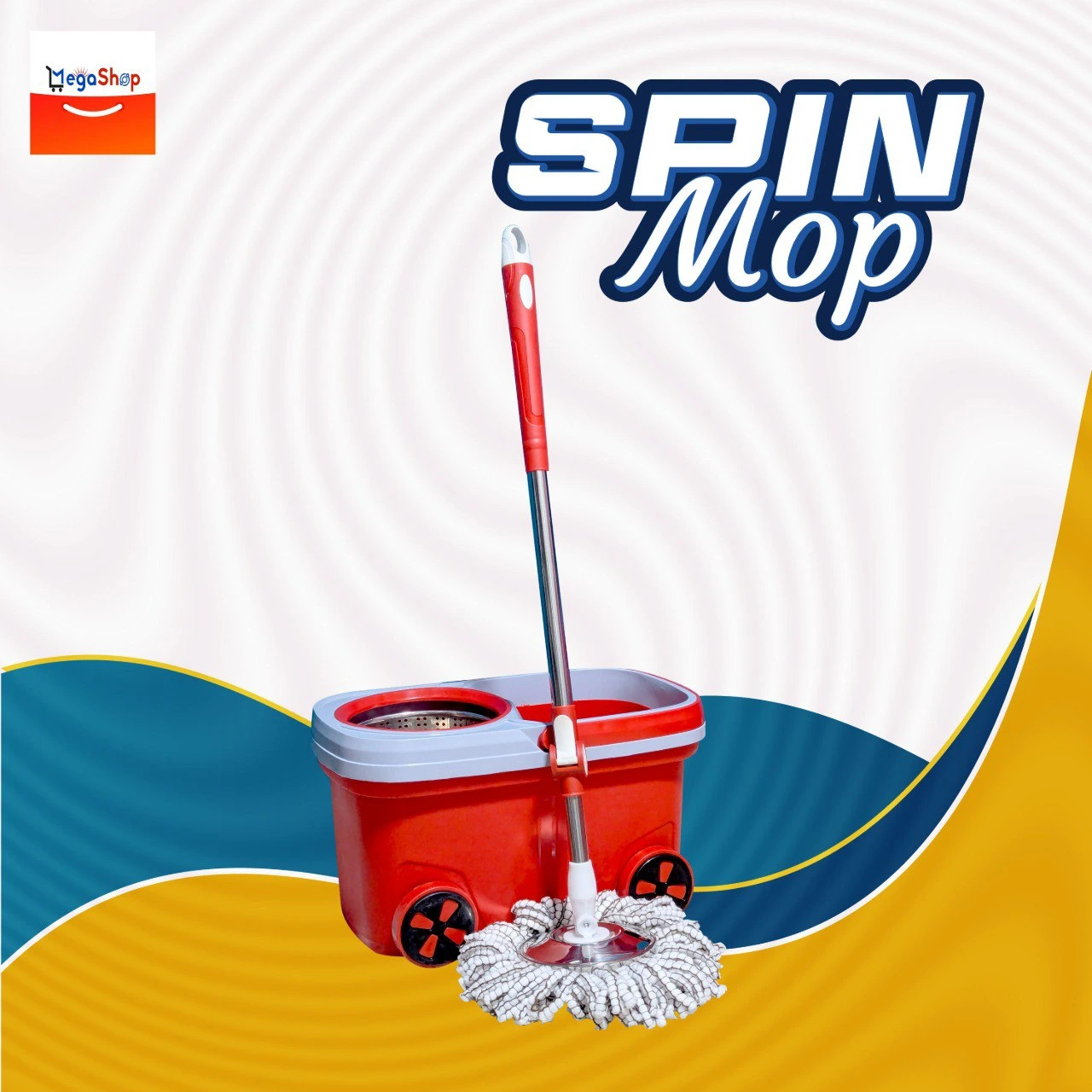 Premium Spin Mop With Buckets - Image 9