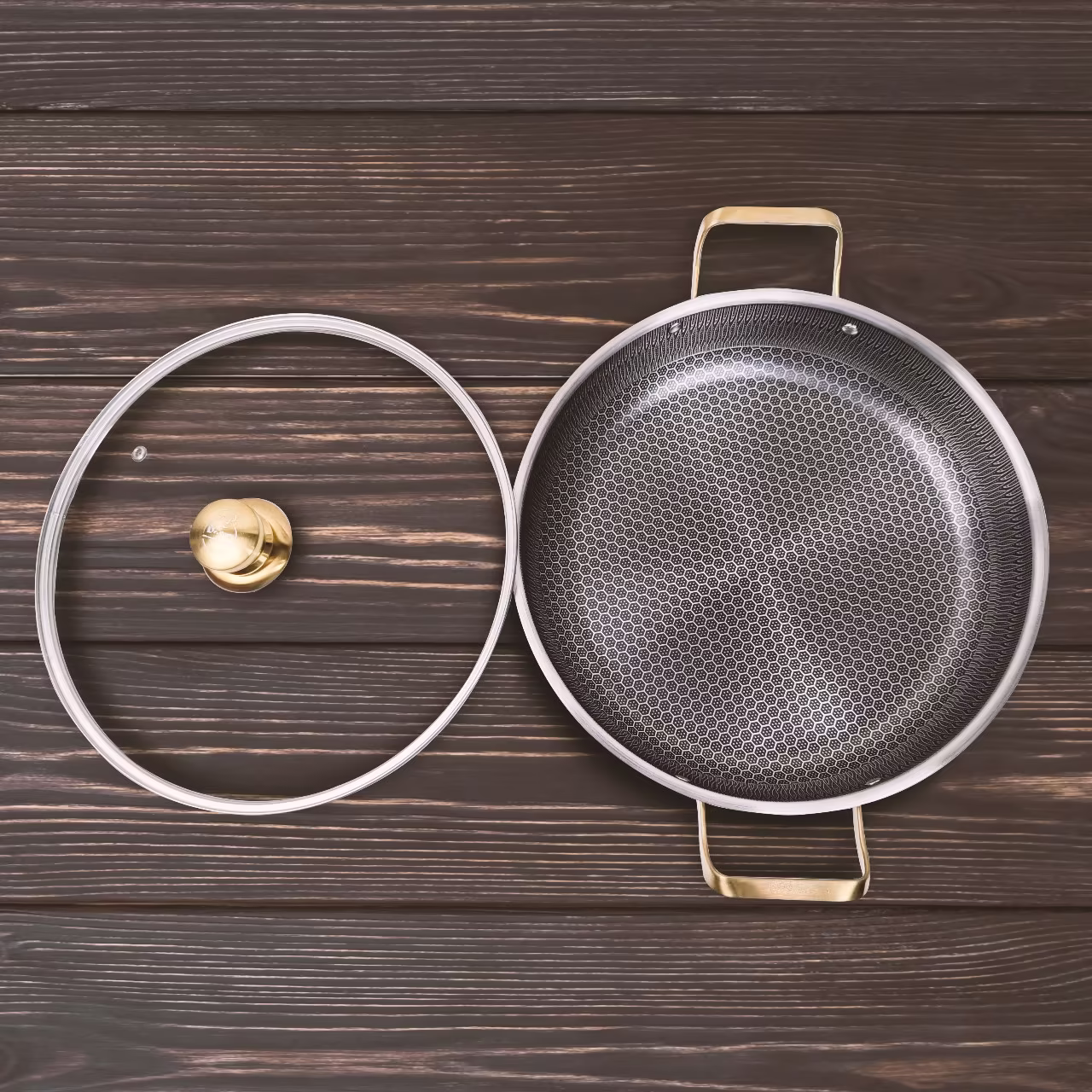 Dr Cook Dual Handle Golden – Premium Deep Design Cooking Pan - Image 5