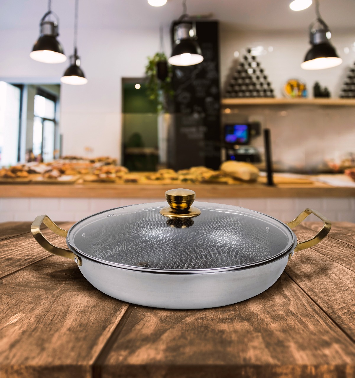 Dr Cook Dual Handle Golden – Premium Deep Design Cooking Pan - Image 7