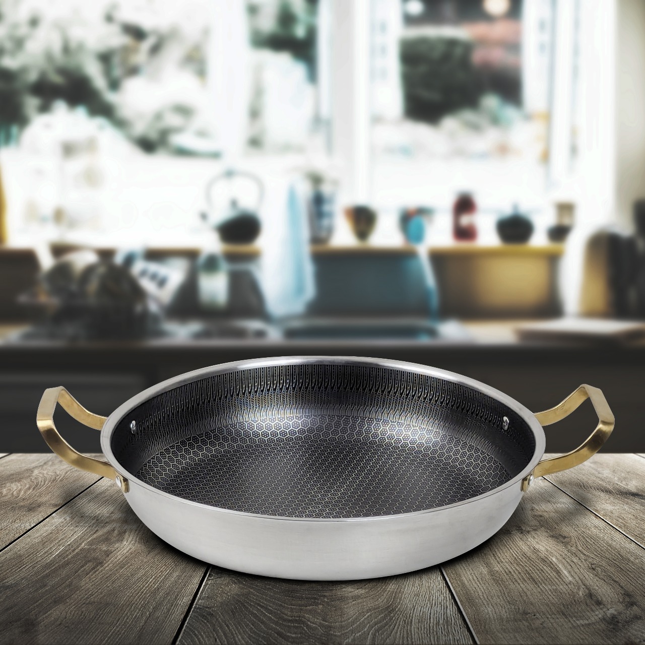 Dr Cook Dual Handle Golden – Premium Deep Design Cooking Pan - Image 8