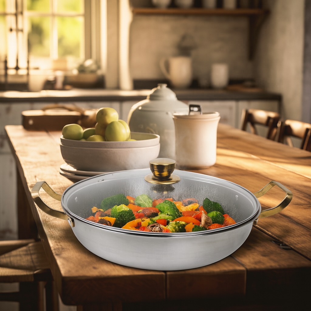 Dr Cook Dual Handle Golden – Premium Deep Design Cooking Pan - Image 9