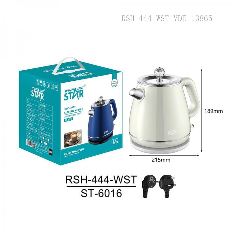 Powerful Stylish Electric Kettly 1.8 L (White) - Image 4