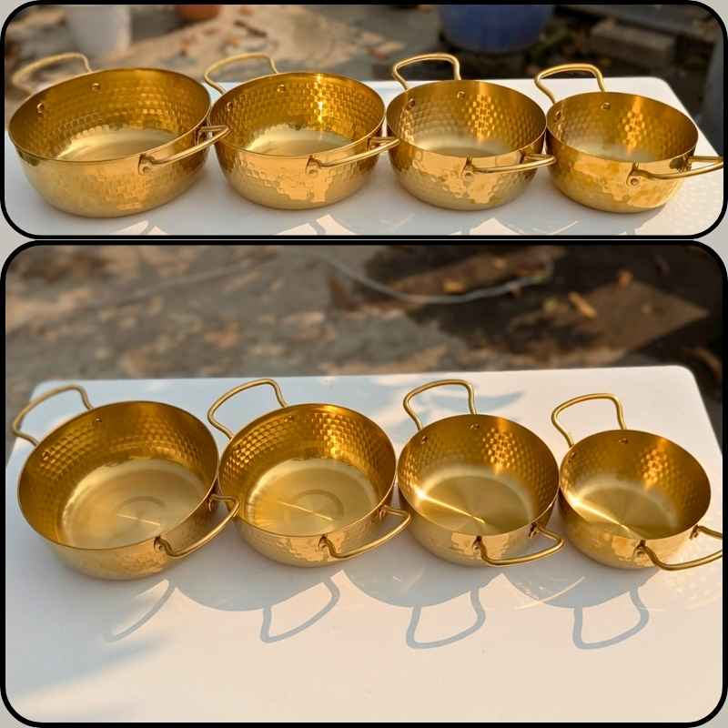 4 pes set  Golden Deep Cooking pan k-dcp-4 - Image 3