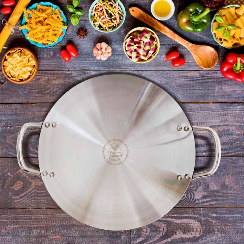 28 cm Japani SS Steel Cooking Pan - Image 2