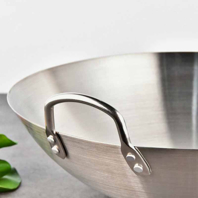 34 cm Japani SS Steel Cooking Pan - Image 5