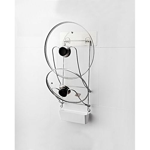 Wall Mounted Pot Lid Water Tray Cover Storage Rack - Image 2