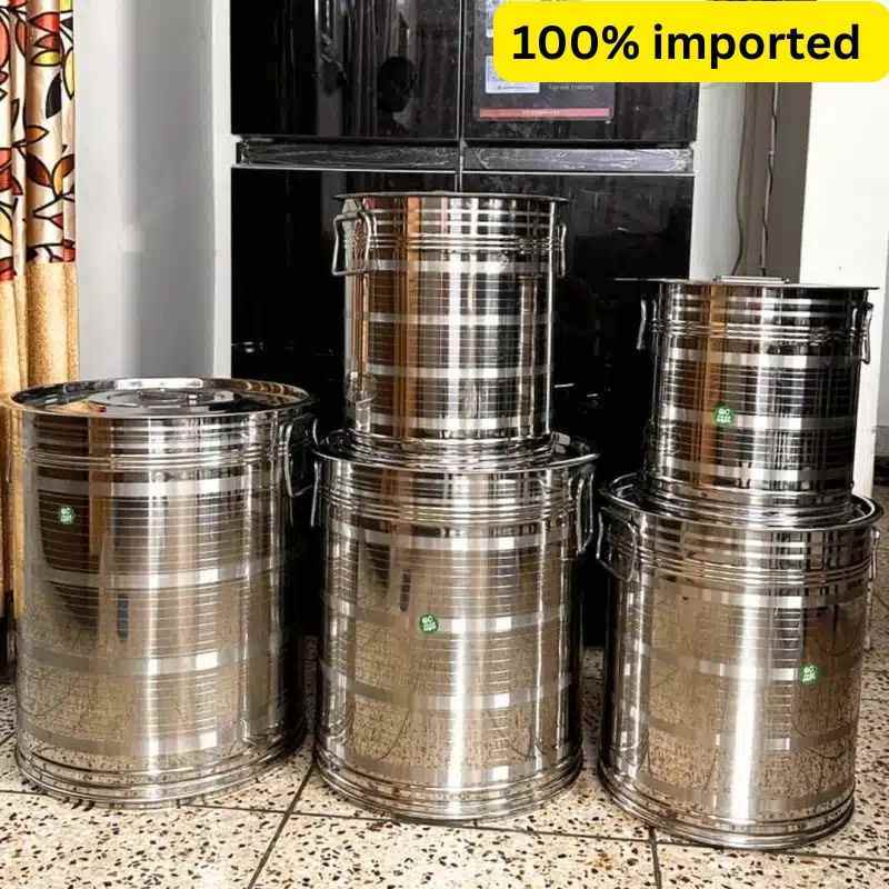 15-20 KG Size SS Steel rice container - Image 3