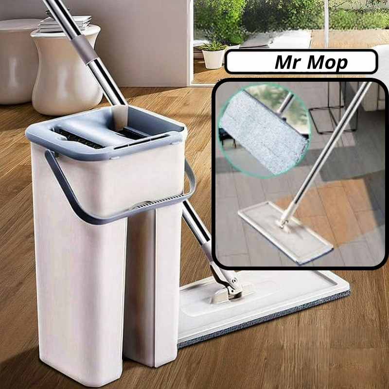 Flat Bucket Mop With 2 Pad - Image 2