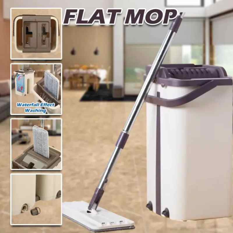 Flat Bucket Mop With 2 Pad - Image 4