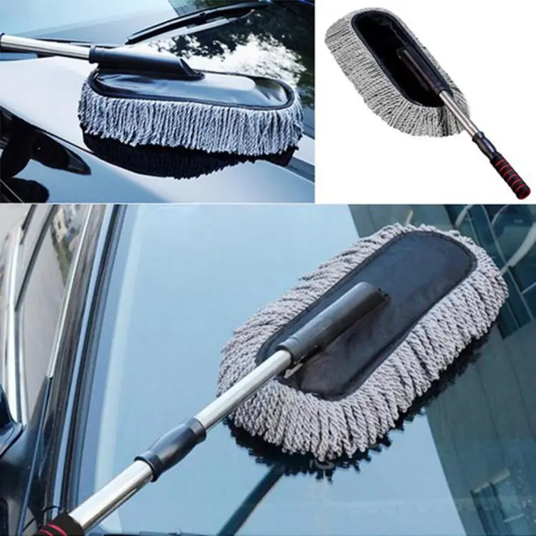 Microfiber car duster with long adjustable handle - Image 3